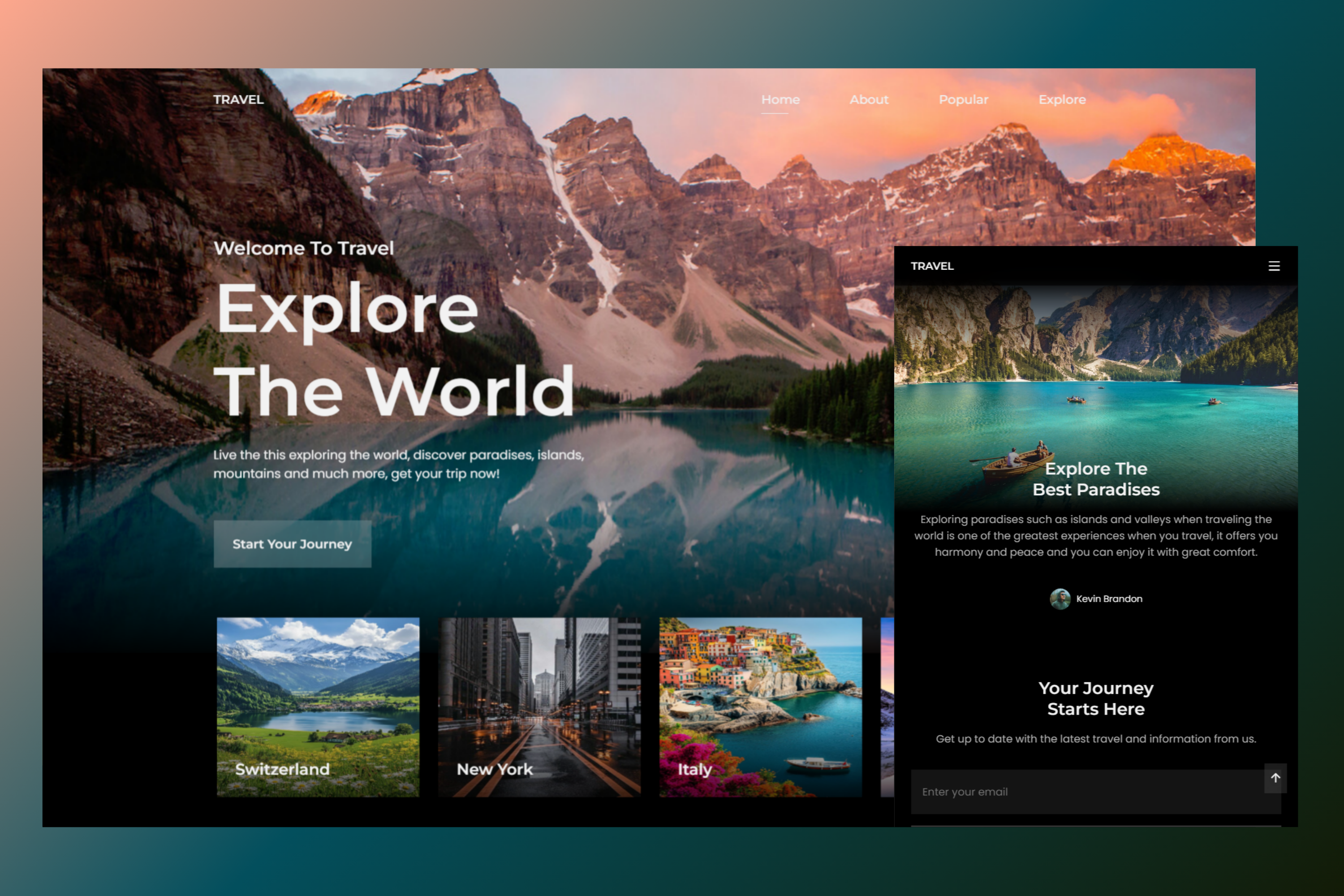 travel website image